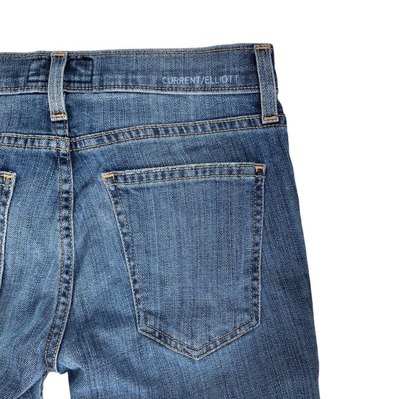 Current/Elliott Womens Size 24 The Rolled Skinny in Super Loved & Embroidery - Picture 5 of 9